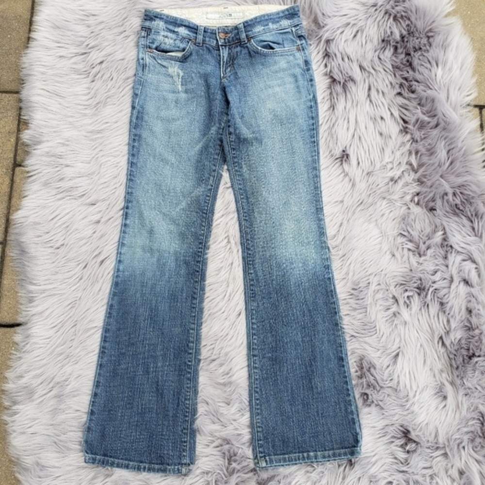 Joe's Jeans Distressed Bootcut Jeans Blue 27